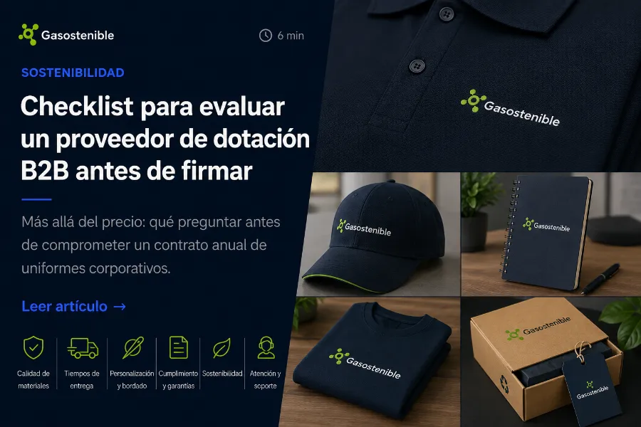 Checklist para evaluar un proveedor de dotación B2B antes de firmar